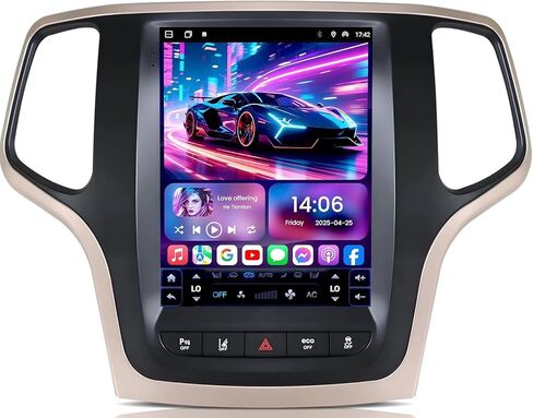 [4Core+64G] راديو السيارة لسيارة Jeep Grand Cherokee WK 2014 2015 2016 2017: 10.1 بوصة استبدال ستيريو بشاشة لمس طراز Tesla مع Carplay Android Auto 5GWiFi BT5.0 ملاحة وكاميرا احتياطية 1080P SWC in Kuwait
