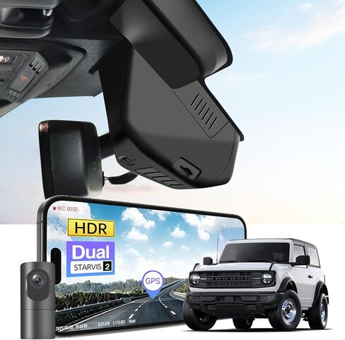Mangoal STARVIS 2 Front 4K HDR Dash Cam IMX678, Fit for Ford Bronco 2021 2022 2023 2024 2026(Model A), 5GHz WiFi, GPS, Support 512GB Max(Additional Purchases) in Saudi Arabia