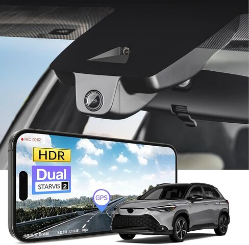 4K Front & 2K Rear 2 Channel HDR Dash Cam, Dual STARVIS 2 IMX678 IMX675, Custom Fit for Toyota Corolla & Hybrid Gen12 E210 2023-2026 (Model A), LE SE XLE XSE etc, 5GHz WiFi, GPS, 128GB Card in Kuwait