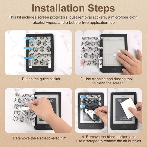 Matte Screen Protector for Kobo Clara Colour 6" 2024/Kobo Clara BW 6" 2024/Kobo Clara 2E 6" 2022 - Premium Anti-Glare & Fingerprint Resistant PET Film, 3-Pack in Kuwait