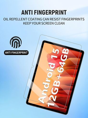 Screen Protector for ECOPAD THTH-K12C Tablet 10.1 Inch, HD Clear Tempered Glass Film for Android 15 Tablet, 9H Hardness, High-Sensitive, 2-Pack in Kuwait