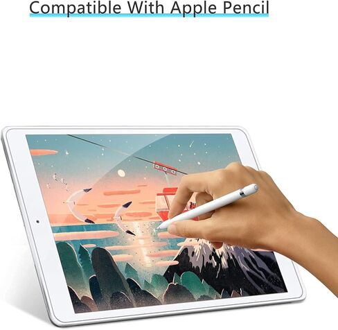 OMOTON [2 Pack] Screen Protector Compatible with iPad 9th Generation 2021 / iPad 8th Generation 2020 -10.2 Inch, Apple Pencil Compatible/Tempered Glass in Kuwait