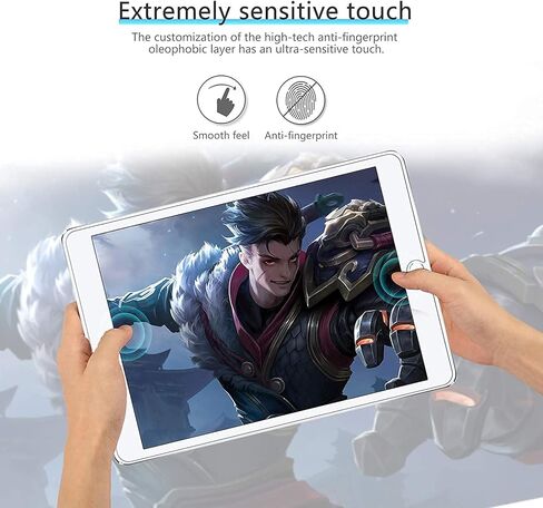 OMOTON [2 Pack] Screen Protector Compatible with iPad 9th Generation 2021 / iPad 8th Generation 2020 -10.2 Inch, Apple Pencil Compatible/Tempered Glass in Kuwait