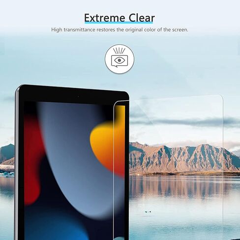 OMOTON [2 Pack] Screen Protector Compatible with iPad 9th Generation 2021 / iPad 8th Generation 2020 -10.2 Inch, Apple Pencil Compatible/Tempered Glass in Kuwait