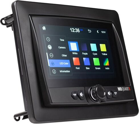 شاشة لمس MB Quart مقاس 7 بوصات، وحدة رأس جهاز استقبال تلقائي CarPlay Android للسيارات البحرية والرياضات القوية وATV وUTV وRV - ستيريو عالمي للمركبات in Kuwait
