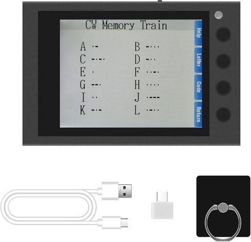 HAMCUBE Mini CW Trainer Morse Code Trainer with Stainless Steel Double Paddle Key for Telegraph Practice in Kuwait
