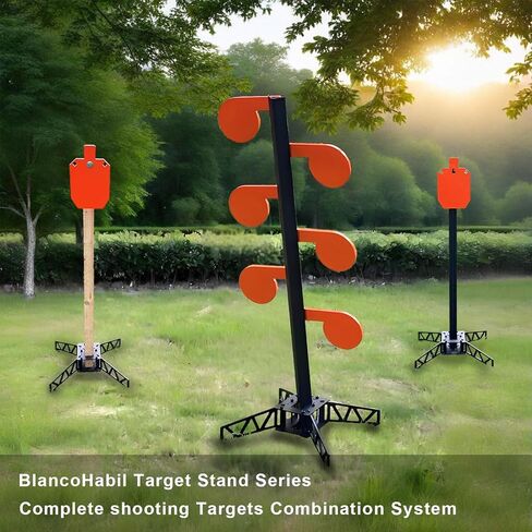 6" x 3/8" Dueling Tree System - AR500 Auto Reset Targets & 3-in-1 Target Stand Base, for All Shooters, Outdoor & Range Training in Kuwait