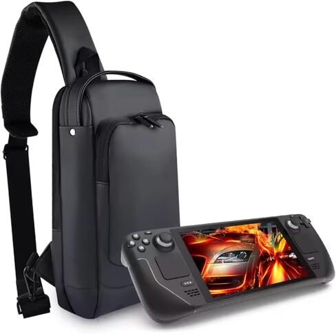 Bewinner Carrying Case for Steam Deck OLED Handheld Gaming Console, Travel Chest Carrying Gaming Pouch, Travel Bag for Consoles & Accessories with Large Storage Space, Black in Kuwait