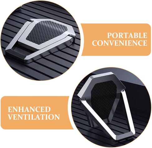 Yardwe Portable Laptop Stand 4pcs Adhesive Computer Riser Feet Notebook Keyboard Mount with Cooling Pad for Desk Use in Saudi Arabia