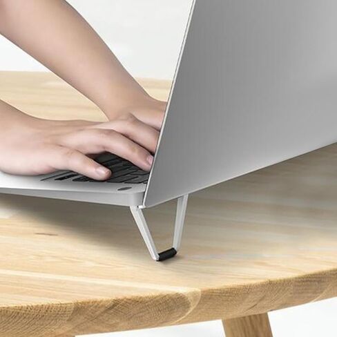Yardwe Portable Laptop Stand 4pcs Adhesive Computer Riser Feet Notebook Keyboard Mount with Cooling Pad for Desk Use in Saudi Arabia