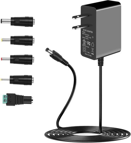 Baby Swing Power Crod, 6V 2A Power Supply Adapter, fit for 6Volt Maxi COSI, Jaoul, Larex, Kids View, Soo Baby, Go Panda, Ixdregan, Harpa, Quee Rick, Boli Long, Riviplou, with 5 DC Plug. in Kuwait