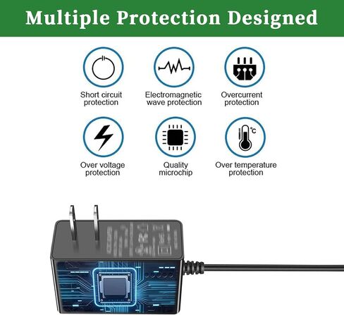 Baby Swing Power Crod, 6V 2A Power Supply Adapter, fit for 6Volt Maxi COSI, Jaoul, Larex, Kids View, Soo Baby, Go Panda, Ixdregan, Harpa, Quee Rick, Boli Long, Riviplou, with 5 DC Plug. in Kuwait