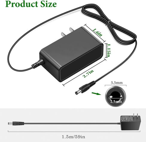 Baby Swing Power Crod, 6V 2A Power Supply Adapter, fit for 6Volt Maxi COSI, Jaoul, Larex, Kids View, Soo Baby, Go Panda, Ixdregan, Harpa, Quee Rick, Boli Long, Riviplou, with 5 DC Plug. in Kuwait