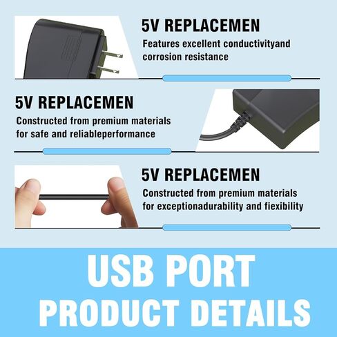 منفذ USB لشاحن تيار متردد/تيار مستمر 5 فولت متوافق مع Autel MaxiIM DS808 IM508 TS608 MK808/TS NaxiCOM MPMXMK808BT MK808/TS MK808TS MX808/TS/BT MP808/TS سلك شحن محول in Kuwait