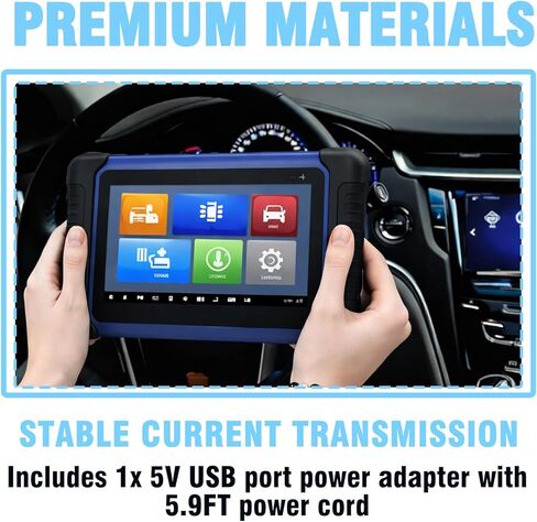 منفذ USB لشاحن تيار متردد/تيار مستمر 5 فولت متوافق مع Autel MaxiIM DS808 IM508 TS608 MK808/TS NaxiCOM MPMXMK808BT MK808/TS MK808TS MX808/TS/BT MP808/TS سلك شحن محول in Kuwait