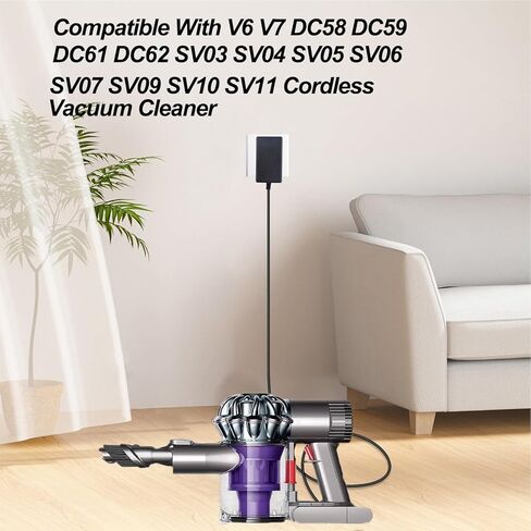 Charger Replacement for Dyson Battery V7 V6 V8 Animal Motohead Car and Boat, SV09 SV04 DC59 Vacuum - 26.1V Power Adapter Charging Cord in Kuwait