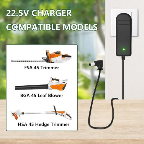 شاحن 22.5 فولت لـ STIHL FSA45 BGA45 HSA45 LK45، بديل لبطارية STIHL 4511-400-5602/4511-400-5603 سلك محول التيار المتردد بالتيار الكهربائي in Kuwait