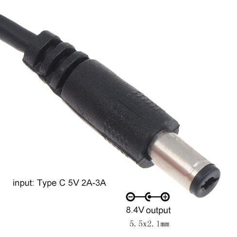 8.4V Power Adapter Cord Wire Li-ion Battery Charging Adapter USB C to DC5521 Cable for 8.4V Pack in Kuwait