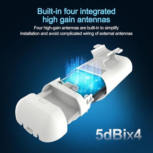 Outdoor WiFi Extender，WiFi Booster | AI Watchdog | Repeater&AP Mode｜IP65 Weatherproof | Up to 1200Mbps Dual Band WiFi Repeater in Kuwait