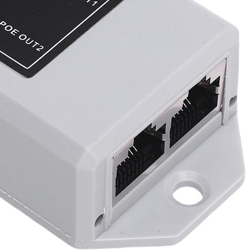 2 Port Gigabit PoE Extender, 1 in 2 Out 1000Mbps PoE Repeater, Wall Mount Device with Plug and Play Design, Ideal for Long Distance Transfer for Home & Hotel in Kuwait