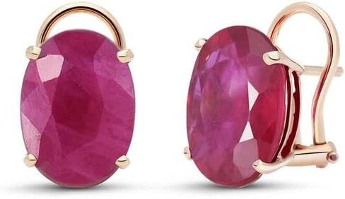 Galaxy Gold GG 15 CTW 14k Solid Rose Gold French Clip Earrings Rubies in Saudi Arabia