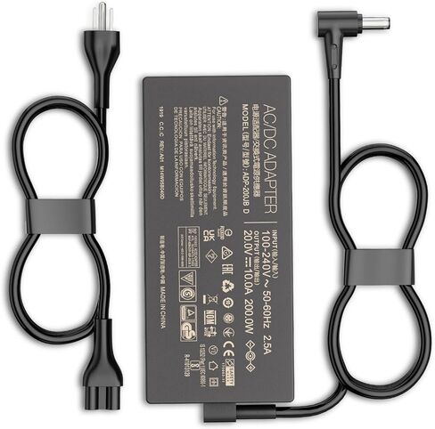 شاحن كمبيوتر محمول 200 واط ADP-200JB D متوافق مع ASUS TUF Gaming A15 F15 A17 F17 FA506 FA507 FA707 Dash 15 FX516 FX517 ROG Strix G15 G17 G513 G713 Zephyrus G15 Zenbook محول (طرف مستدير 6.0 × 3.7 مم) in Kuwait