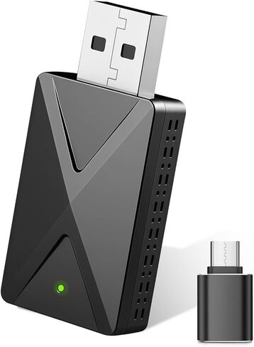 Wireless CarPlay Adapter Convert Factory Wired CarPlay to Wireless, Zero Latency, Mini Plug & Play Design with Stable Connection USB-A/Type-C for iOS 10+ & 2016+ Cars, Black in Kuwait