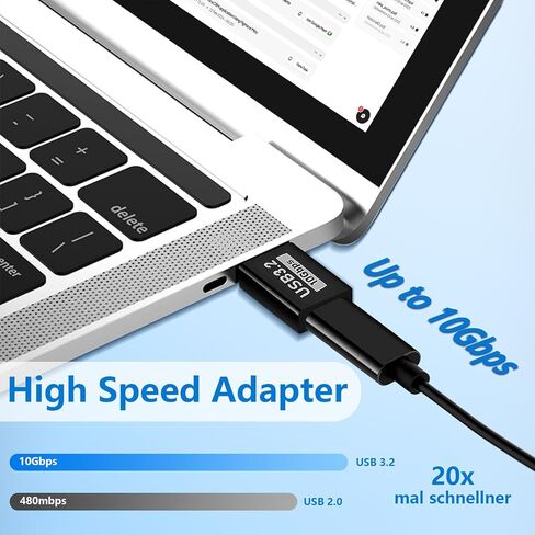 5Pack USB to USB C Adapter, USB C Female to USB Male Adapter 10Gbps Type C Converter for iPhone 17 16 15 14 13 Plus Pro Max,iPad Air Mini 6 7,Samsung Galaxy S23 S24,iPad Air (USB A to USB C, 5Pack) in Kuwait