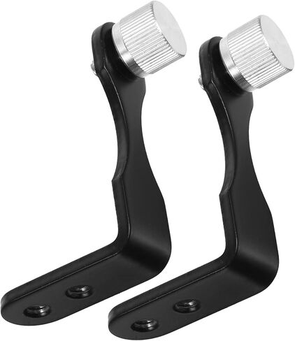 HOMSFOU 2pcs Binocular Tripod Mount Adapter Bracket Metal L-Shaped Telescope Scope Adaptor for Photography and Bird Watching, Black Silver in Kuwait