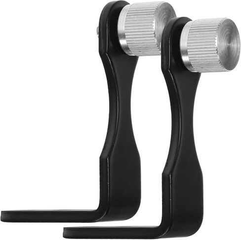 Artibetter 2pcs Metal L-Shaped Binocular Adapter Mount for Telescope Tripod, Black Silver, Compatible with Binoculars and Scopes for Photography and Astronomy Use in Kuwait