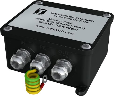 واقي شبكة جيجابت إيثرنت خارجي - مقاوم للماء ومتوافق مع PoE++ - Tupavco TP206 in Kuwait