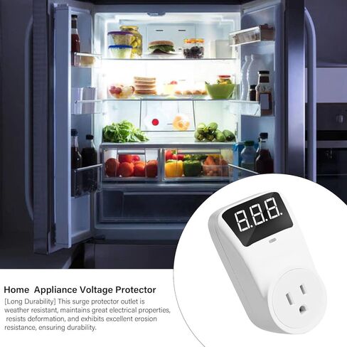 Geevorks الجهد حامي منفذ حامي الجهد 1800W 15A 120V للثلاجة مع العرض الرقمي 5-999s تأخير 80V-140V حماية in Kuwait