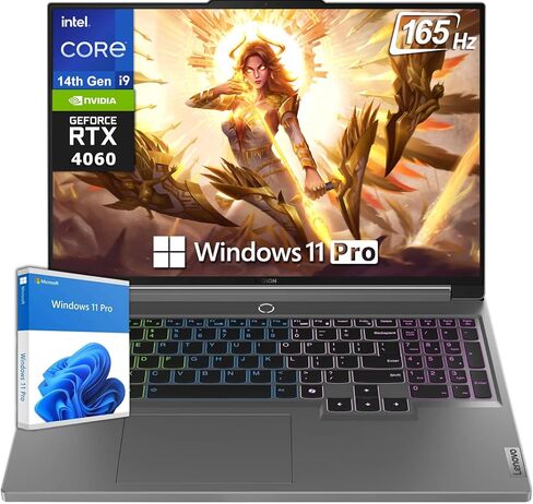 كمبيوتر محمول للألعاب Lenovo Legion 5i مقاس 16 بوصة، WQXGA 165 هرتز، الجيل الرابع عشر Intel i9-14900HX، 64 جيجابايت DDR5، 1 تيرابايت SSD، GeForce RTX 4060 8 جيجابايت، لوحة مفاتيح بإضاءة خلفية، WiFi 6E، كاميرا ويب 1080 بكسل، Win 11 Pro in Kuwait