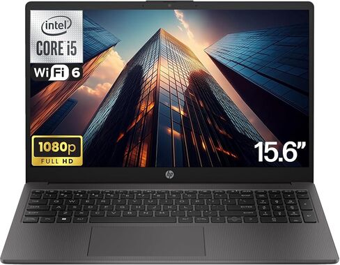 كمبيوتر محمول HP 250 255 G10 Business بشاشة 15.6 بوصة FHD، Intel Core i5-1334U (Beats AMD Ryzen 5 7530U) ذاكرة الوصول العشوائي 16 جيجابايت، 512 جيجابايت PCIe SSD للمنزل، الطلاب، كاميرا الويب، لوحة المفاتيح الرقمية، Windows 11 Pro in Kuwait