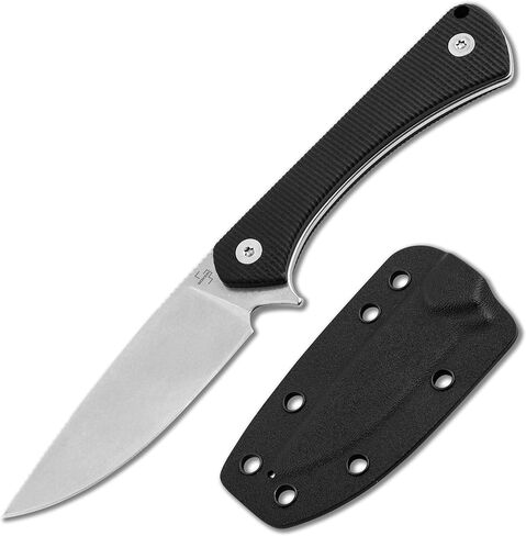 BOKER MAGNUM® Brasa - سكين صيد كامل التانغ EDC بشفرة ثابتة - مقبض G10 أسود وغمد Kydex - سكين حزام احتياطي خفيف الوزن مع شفرة نقطة إسقاط 2.83 بوصة in Kuwait