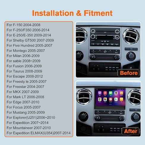 راديو ستيريو للسيارة مقاس 7 بوصات لسيارة Ford Mustang 2005 2006 2007 2008 2009، وحدة رأس ملاحة GPS تعمل باللمس بنظام Android 13 مع ذاكرة وصول عشوائي 4+64 جيجابايت، ودعم Bluetooth، وDSP، ووصلة مرآة، والتحكم في عجلة القيادة، وكاميرا احتياطية in Kuwait