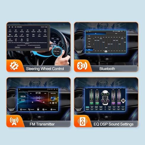 راديو ستيريو للسيارة مقاس 7 بوصات لسيارة Ford Mustang 2005 2006 2007 2008 2009، وحدة رأس ملاحة GPS تعمل باللمس بنظام Android 13 مع ذاكرة وصول عشوائي 4+64 جيجابايت، ودعم Bluetooth، وDSP، ووصلة مرآة، والتحكم في عجلة القيادة، وكاميرا احتياطية in Kuwait