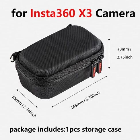 حقيبة حمل لجهاز Insta360 X3، حافظة حقيبة سفر صلبة مقاومة للصدمات متوافقة مع ملحقات كاميرا Insta360 X3 in Kuwait