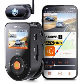 Vantrue S1 Pro DMS AI Dash Cam Front and Inside, ADAS, DMS, 2.7K 2 Channel Dash Camera, STARVIS 2 Dashcam, HDR Night Vision, 5G WiF i& GPS, APP/Voice Control, 24/7 Parking Mode, 1TB Max in Saudi Arabia