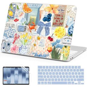 AKIT متوافق مع حافظة MacBook Neo مقاس 13 بوصة إصدار 2026، حافظة كمبيوتر محمول ذات هيكل صلب من البلاستيك بنمط فريد + واقي شاشة + غطاء لوحة مفاتيح لجهاز MacBook Neo الجديد مقاس 13 بوصة A3404 (A18 Pro Chip)، SumPink in Kuwait