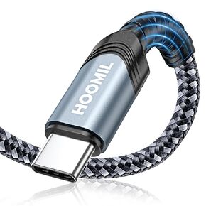 كابل HOOMIL USB A إلى USB C، كابل شحن سريع من النوع C بطول 6.6 قدم لهواتف iPhone 17/16/15 وSamsung Galaxy وGoogle Pixel وMoto والمزيد - رمادي in Kuwait