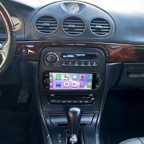 ستيريو راديو السيارة لكرايسلر 300M 1999-2004 وحدة رأس مزدوجة Din مع Carplay لاسلكي Android Auto، شاشة لمس 6.86 بوصة Android 14 راديو السيارة مع GPS بلوتوث WiFi EQ Mirror Link SWC Backup Cam، 2+64G in Kuwait