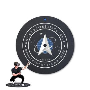 VR Mat - ProxiMat® إصدار خاص مقاس 35 بوصة - بساط دائري مضاد للتعب للواقع الافتراضي - العب بكلتا القدمين على السجادة - متوافق مع Oculus Meta Quest وHTC VIVE والمزيد (Space Force) in Kuwait