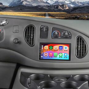 ستيريو سيارة Android 13 لسيارة Ford E150 E250 E350 Super Duty 1998-2008 تحديث راديو مع شاشة لمس 7 بوصة مع رابط مرآة Carplay اللاسلكي GPS EQ BT/FM/RDS كاميرا احتياطية in Kuwait