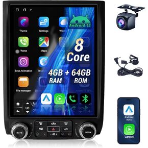 ترقية راديو 12.1 بوصة 4+64G لسيارة Ford Expedition 2015 2016 2017، 8 Core Android 13 Expedition T-Style وحدة رأس الشاشة العمودية مع CarPlay Android Auto GPS BT 48EQ DSP AM FM 1080P كاميرا احتياطية in Kuwait