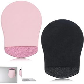 2 PCS Mouse Holder for Laptop Stick On, Slim Wireless Mouse Pocket Pouch for Laptop, Universal Reusable Stick-On Laptop Mouse Pocket Holder for Office Home(Black, Pink) in Saudi Arabia