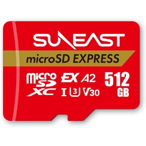 بطاقة ذاكرة SUNEAST microSD Express بسعة 512 جيجابايت - قراءة تصل إلى 900 ميجابايت/ثانية وكتابة 620 ميجابايت/ثانية، متوافقة مع Nintendo-Switch 2، فئة 10 U3 V30 UHS-I A1، تخزين عالي السرعة للألعاب والفيديو بدقة 4K in Kuwait