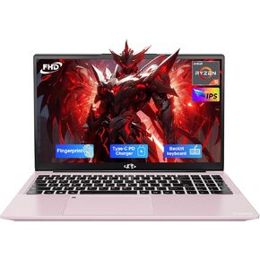 NIMO 15.6'' IPS FHD-Laptop, 32GB RAM 1TB SSD AMD Ryzen 5(Beat i5-1135G7, 4 Cores Up to 3.7GHz) Student Computer with 2 Years Warranty, 65W Type-C, Fingerprint, Backlit Keyboard, 180°Viewing in Kuwait
