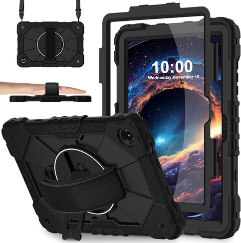 WESOROL Case for Galaxy Tab A11 Plus/A9 Plus 11 Inch,Heavy Duty Shockproof Cover for Samsung Tablet A11+/A9+ Case with Screen Protector 360 Rotating Stand & Hand Strap Shoulder Strap,Navy Green in Kuwait
