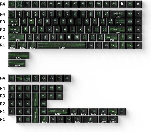 Keychron Cherry Profile Dye-Sub PBT Keycap Set - Binary Theme, 141 Keys, MX-Style Switch Compatible, Non-Shine-Through, Fits ANSI Layout (100%, TKL, 96%, 75%, 65%, 60%) in Kuwait